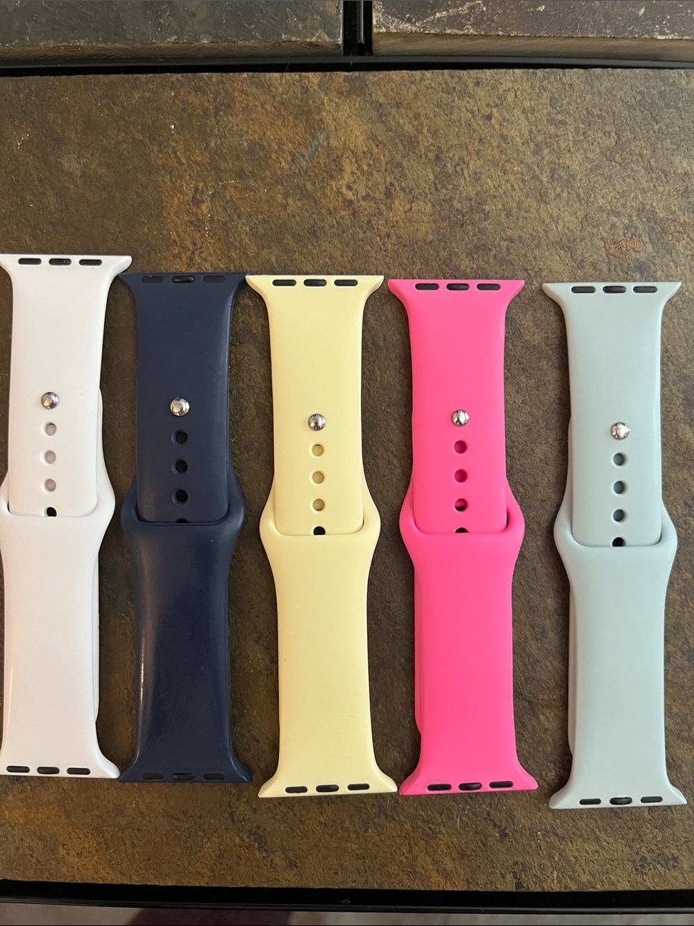 Apple 38mm/40mm/41mm Silicone Watch Bands-set of 5, EUC *like new*